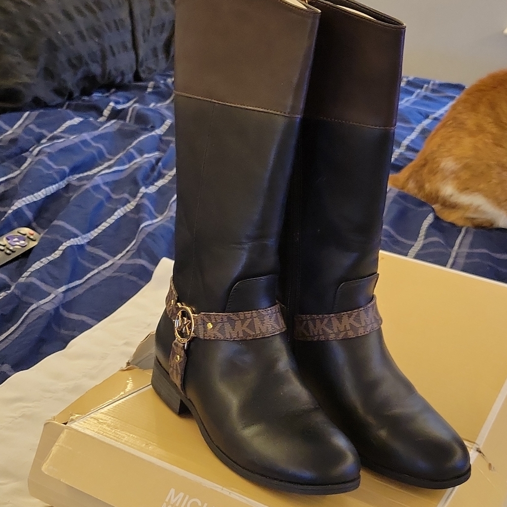 Michael Kors Black and Brown Kids Boots